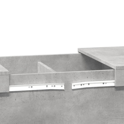 Sohvapöytä betoninharmaa 100x55x40 cm tekninen puu