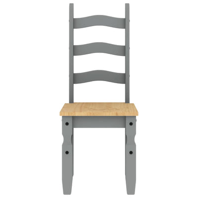 Ruokatuolit 2 kpl Corona harmaa 42x47x107 cm täysi mänty