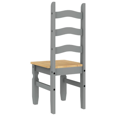 Ruokatuolit 2 kpl Corona harmaa 42x47x107 cm täysi mänty