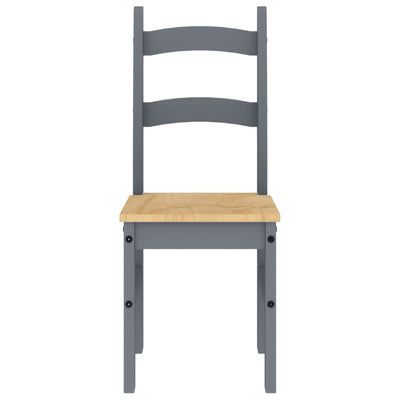 Ruokatuolit 2 kpl harmaa 40x46x99 cm täysi mänty