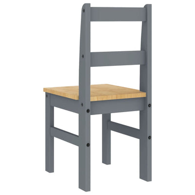 Ruokatuolit 2 kpl Panama harmaa 40x46x90 cm täysi mänty