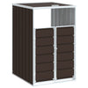 Wheelie Bin Säilytys Single Bin Ruskea 72x81x115 cm Teräs