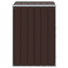 Wheelie Bin Säilytys Single Bin Ruskea 72x81x115 cm Teräs