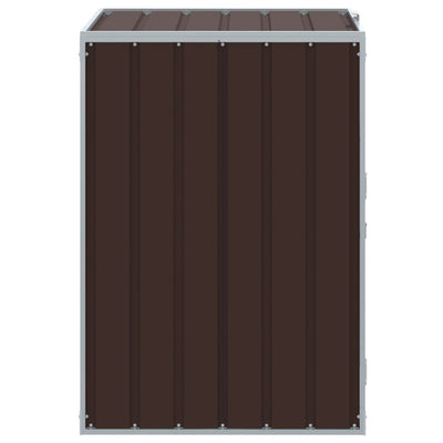 Wheelie Bin Säilytys Single Bin Ruskea 72x81x115 cm Teräs