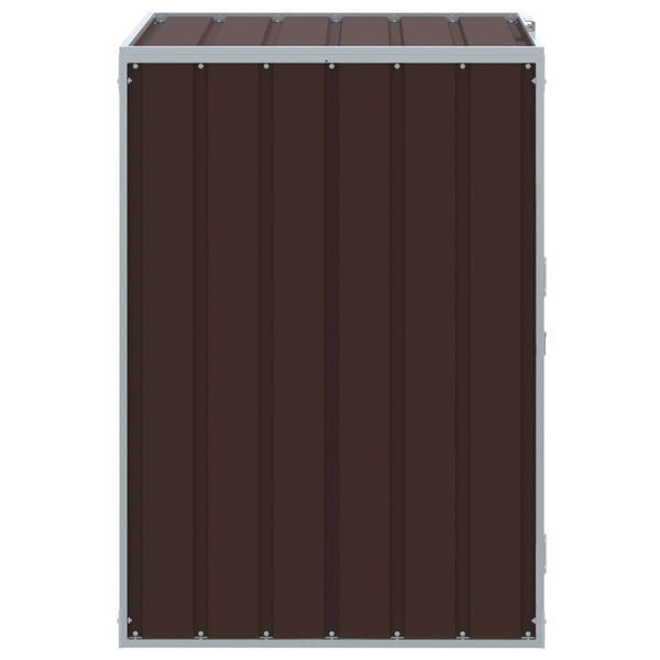 Ruskea wheelie bin säilytys single bin Torres 72x81x115cm (teräs)