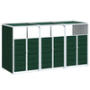Vihreä wheelie bin säilytys triple bins Torres 216x81x115cm (teräs)