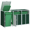 Vihreä wheelie bin säilytys triple bins Torres 216x81x115cm (teräs)