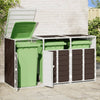 Ruskea wheelie bin säilytys triple bins Torres 216x81x115cm (teräs)