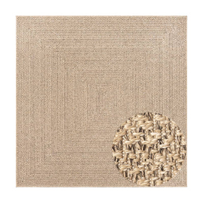 Matto ZIZUR 200x200 cm juuttityyli sisä- ja ulkokäyttöön