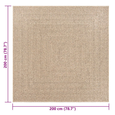 Matto ZIZUR 200x200 cm juuttityyli sisä- ja ulkokäyttöön