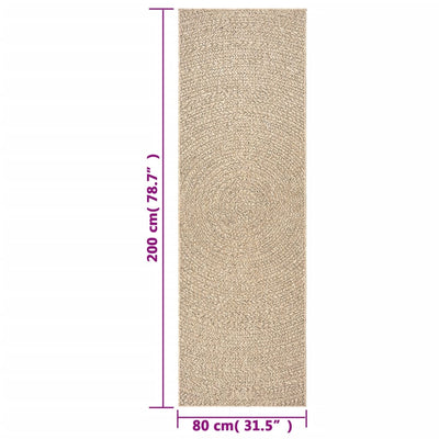Matto ZIZUR 80x200 cm juuttityyli sisä- ja ulkokäyttöön