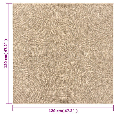 Matto ZIZUR 120x120 cm juuttityyli sisä- ja ulkokäyttöön