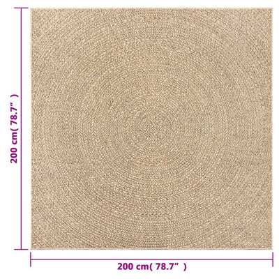 Matto ZIZUR 200x200 cm juuttityyli sisä- ja ulkokäyttöön