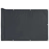 Parvekkeen yksityisyyssuoja antrasiitti 400x75 cm PVC