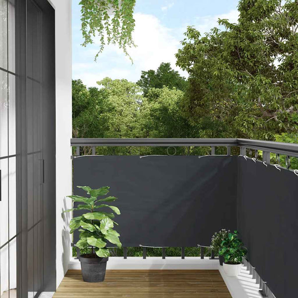 Parvekkeen yksityisyyssuoja antrasiitti 400x75 cm PVC
