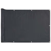 Parvekkeen yksityisyyssuoja antrasiitti 500x75 cm PVC