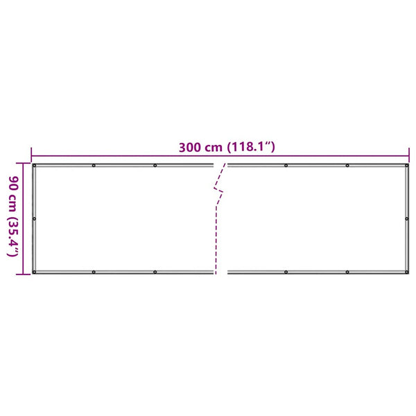 Parvekkeen yksityisyyssuoja antrasiitti 300x90 cm PVC