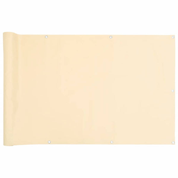 Parvekkeen yksityisyyssuoja kerma 600x90 cm PVC