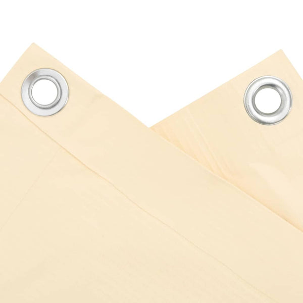 Parvekkeen yksityisyyssuoja kerma 600x90 cm PVC