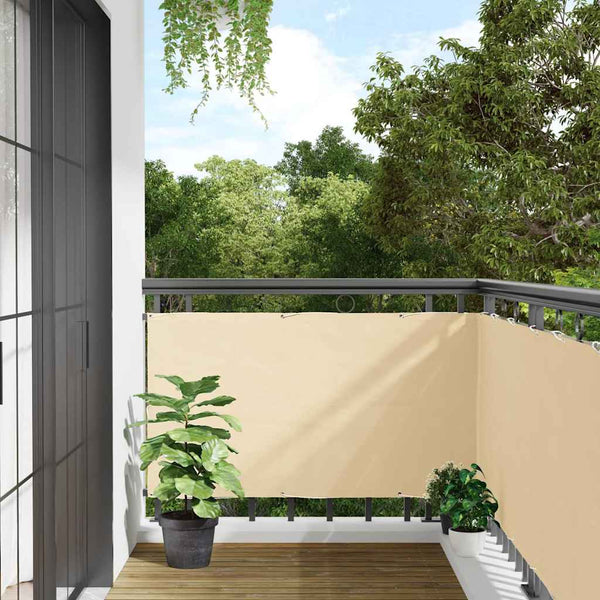 Parvekkeen yksityisyyssuoja kerma 300x120 cm PVC