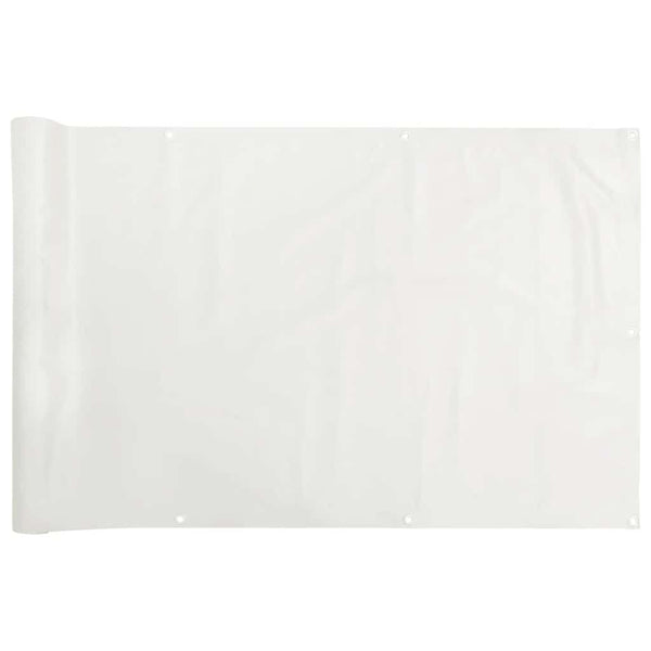 Parvekkeen yksityisyyssuoja valkoinen 400x120 cm PVC