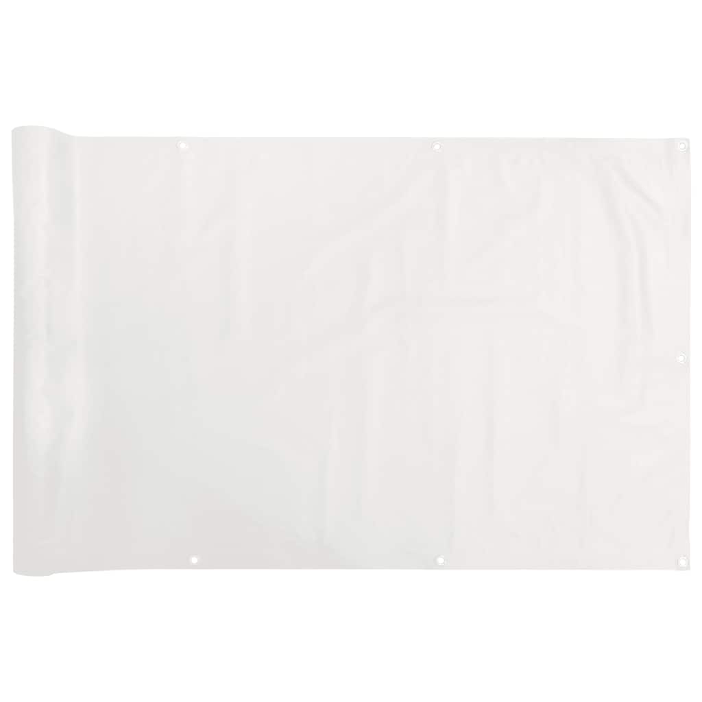 Parvekkeen yksityisyyssuoja valkoinen 500x120 cm PVC