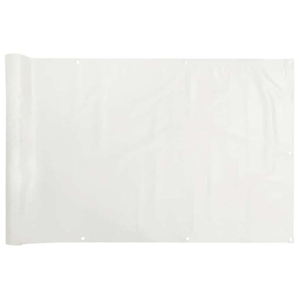 Parvekkeen yksityisyyssuoja valkoinen 600x120 cm PVC