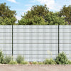Puutarhan yksityisyydensuojat 10 kpl v.harmaa 252,5x19 cm PVC