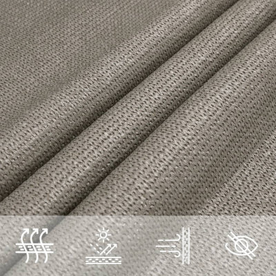 Aurinkopurje 160 g/m² vaaleanharmaa 3,6x3,6 m HDPE