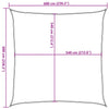 Aurinkopurje 160 g/m² vaaleanharmaa 6x6 m HDPE