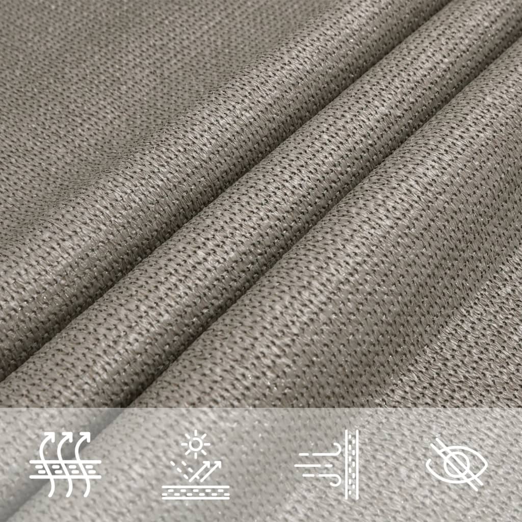 Aurinkopurje 160 g/m² suorakaide vaaleanharmaa 2x4 m HDPE