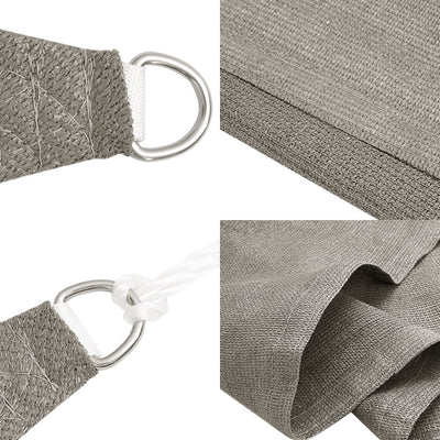 Vaaleanharmaa aurinkopurje Cristodora 2x4,5 m (160 g/m² suorakaide hdpe)