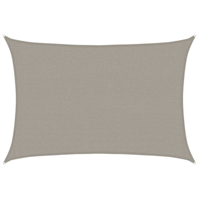 Vaaleanharmaa aurinkopurje Cristodora 2,5x4 m (160 g/m² suorakaide hdpe)