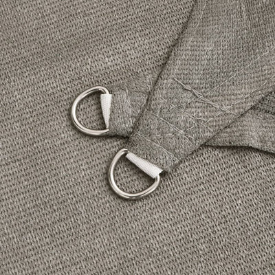 Vaaleanharmaa aurinkopurje Cristodora 2,5x4 m (160 g/m² suorakaide hdpe)