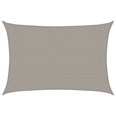 Vaaleanharmaa aurinkopurje Cristodora 3x4 m (160 g/m² suorakaide hdpe)