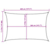 Aurinkopurje 160 g/m² suorakaide vaaleanharmaa 3x4 m HDPE