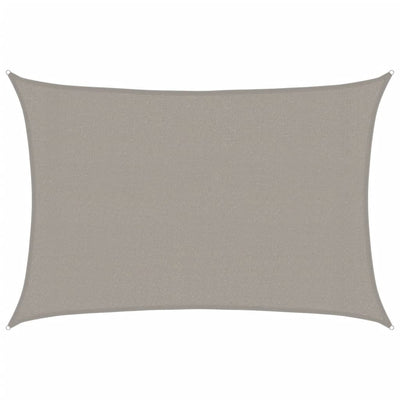 Vaaleanharmaa aurinkopurje Cristodora 3x4,5 m (160 g/m² suorakaide hdpe)