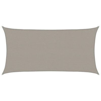 Vaaleanharmaa aurinkopurje Cristodora 3x6 m (160 g/m² suorakaide hdpe)