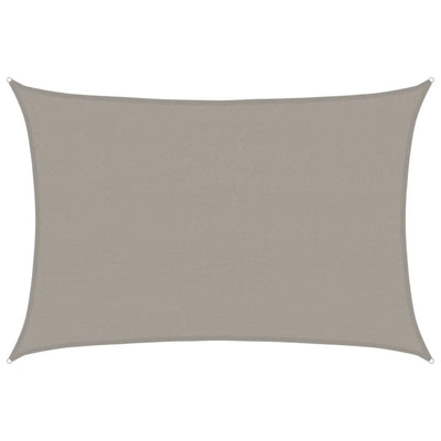 Aurinkopurje 160 g/m² suorakaide vaaleanharmaa 4x6 m HDPE