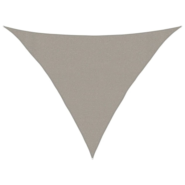 Aurinkokenkäpurje 160 g/m² Kolmionmuotoinen vaaleanharmaa 3x3x4,2 m HDPE