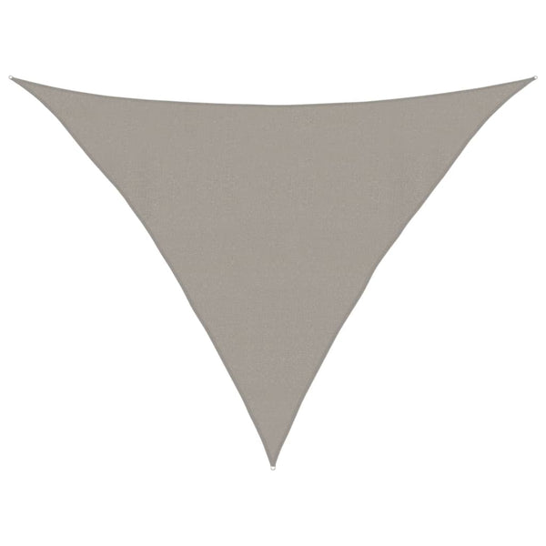 Aurinkokenkäpurje 160 g/m² Kolmionmuotoinen vaaleanharmaa 4x4x5,8 m HDPE