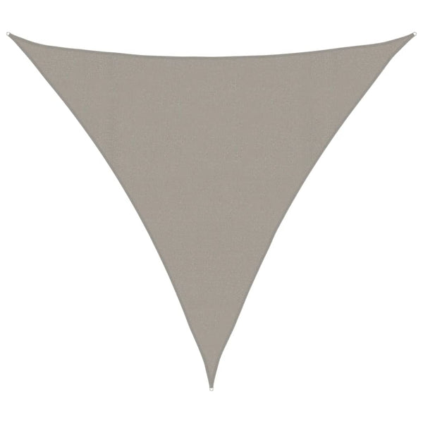 Aurinkokenkäpurje 160 g/m² Kolmionmuotoinen vaaleanharmaa 4,5x4,5x4,5 m HDPE