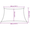 Aurinkokenkäpurje 160 g/m² Puolisuunnikas vaaleanharmaa 3/4x2 m HDPE