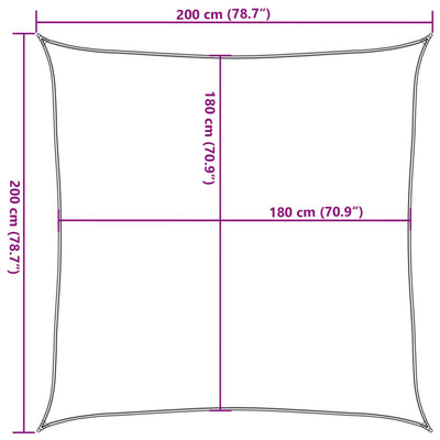 Aurinkopurje 160 g/m² neliö hiekka 2x2 m HDPE