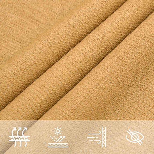 Aurinkokenkäpurje 160 g/m² Neliöhiekka 2,5x2,5 m HDPE