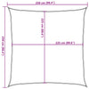 Aurinkokenkäpurje 160 g/m² Neliöhiekka 2,5x2,5 m HDPE