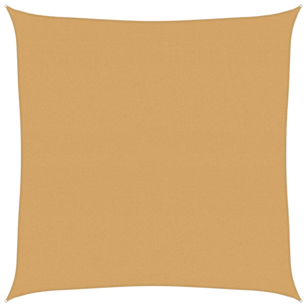 Aurinkokenkäpurje 160 g/m² Neliönmuotoinen hiekka 5x5 m HDPE
