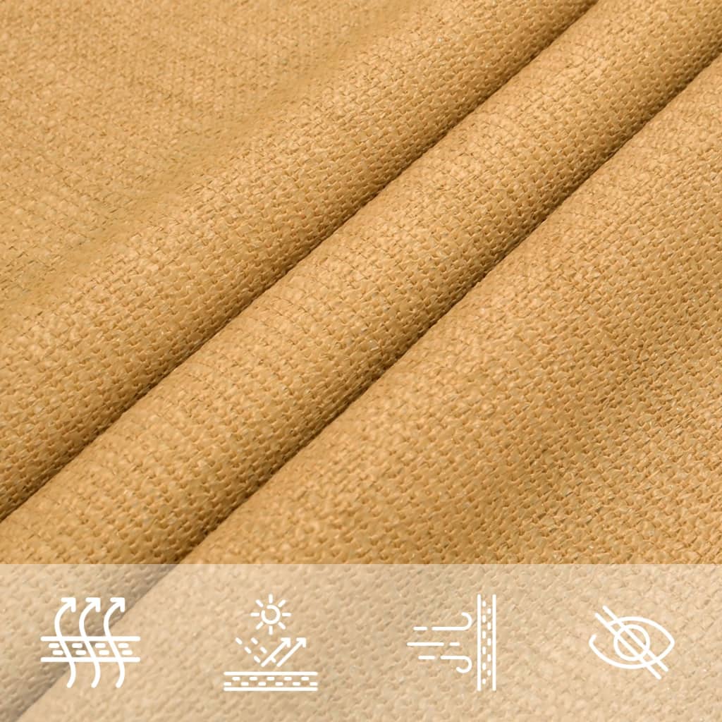 Aurinkopurje 160 g/m² suorakaide hiekka 2,5x5 m HDPE