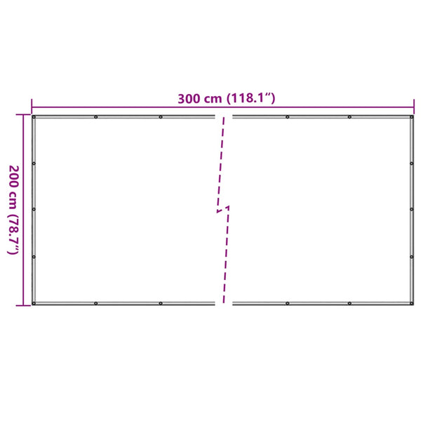Perävaunun verkko vihreä 2x3 m HDPE