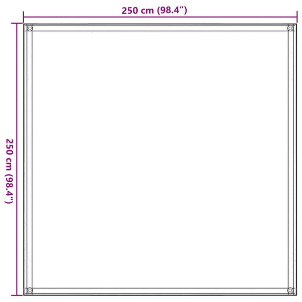 Telttamatto vaaleanvihreä 250x250 cm HDPE